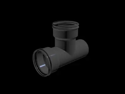 Plastic Pipe Tee 3D model
