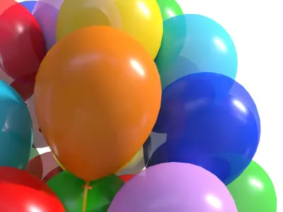 Baloons colorful balloons 3D model