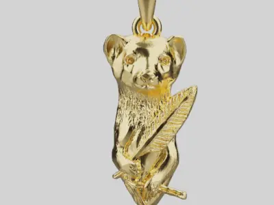 Racoon Pendant 59624 3D print model