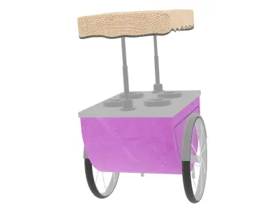 ice cream cart 3D model