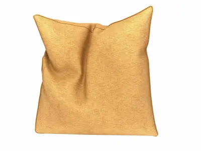 Orange Plain Pillow  3D model