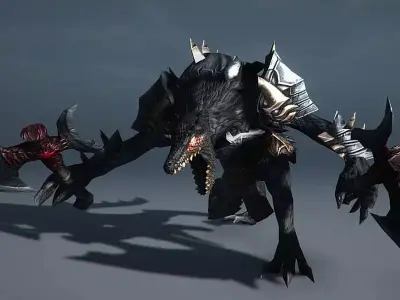 Lizardman Monster 3D Animated model 3D model