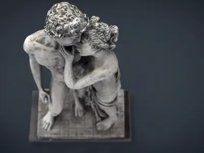 GREEK LOVERS Low-poly 3D model