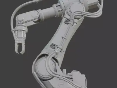 Industrial Robotic Arm 3D Model 3D model