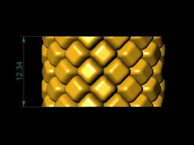 Luxury Woven Pattern Ring 3D Model 905 3D print model