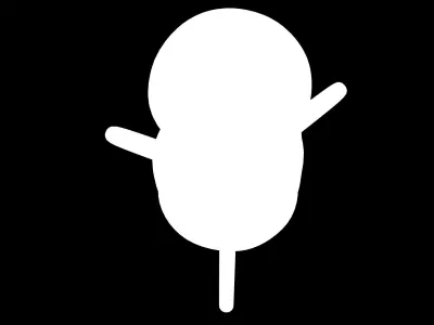 Cake Pop Snowman Low-poly 3D model