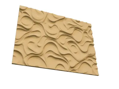 modern panel wall decor set wall relief mural CNC 105  3D model