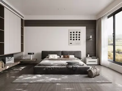 modern bedroom 3D model