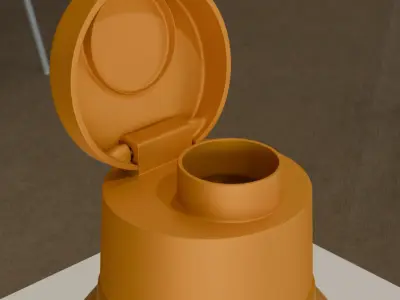 Aquasafe Tupperware Water Bottle Low-poly 3D model