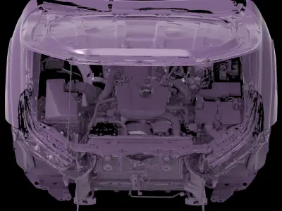 Toyota Hilux AN120 130 Native 3D front inside scan 2020 3D model