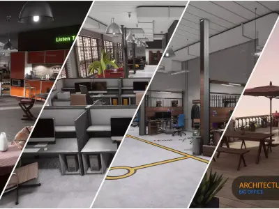 Big Office 01-Unreal Engine Project 3D model