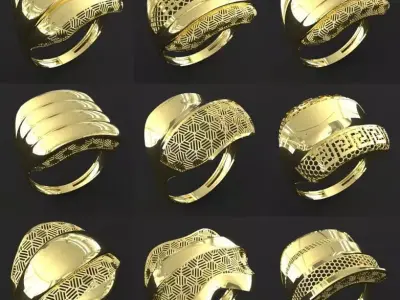 new rings lux designe ring 3D print model