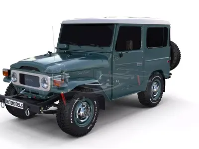 Toyota Land Cruiser FJ 40 with Chassis 3D model