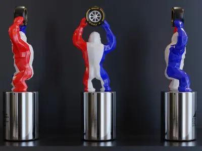 F1 Trophy - French GP Trophy 3D model