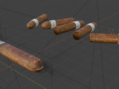 CIGAR - 3D MODEL  BLENDER  Low-poly 3D model