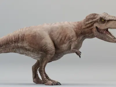 Animated Tyrannosaurus Rex Low-poly 3D model