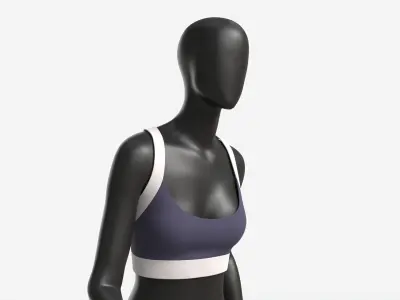 Female Mannequin in Sport Clothes in Action 3D model
