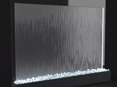 Waterfall Panel Interior Decoration 3D model