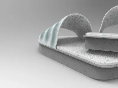 Water Slipper Low-poly 3D model