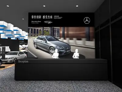 benz booth  pop up store 3D model