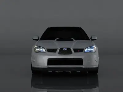 Subaru Impreza Low-poly 3D model