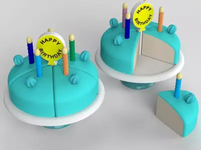 Birthday Cake 3D print model
