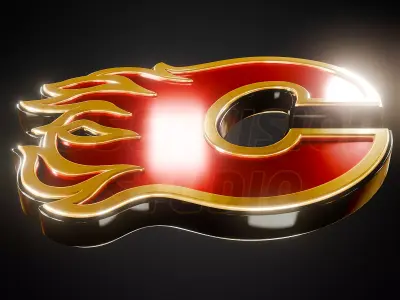 Calgary Flames logo - Cinematic - 3D print 3D model