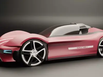 Sport racing Car 3d model Porsche 3D model