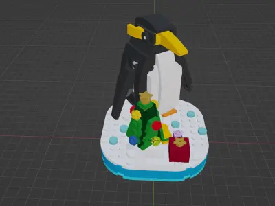 Wikibricks3D - 40498 Christmas Penguin 3D print model