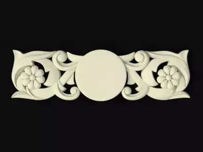 Central decor ornament for furniture 3D model 43