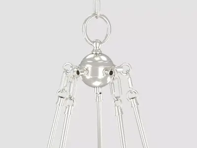 Modern Glass Chandelier 3D Model 3D model