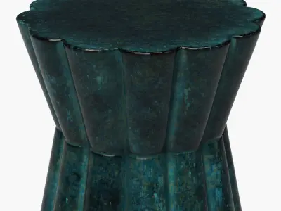 Hand painted side tables 490 - 610 mm 3D model