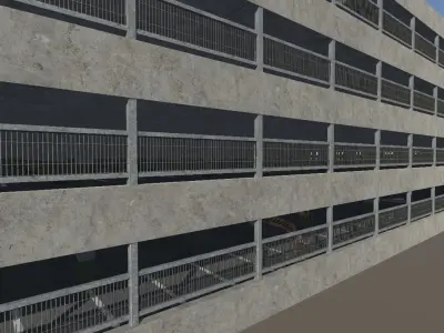 Parking Garage Racing Track Low-poly 3D model