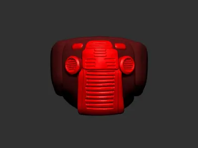 helmet high poly sculpt 3d printable  3D model 23