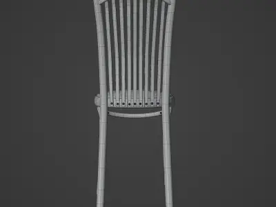 Orange chair Low-poly 3D model