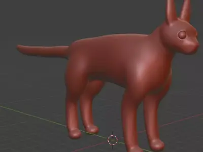 Sculpted Cat for games 3D model