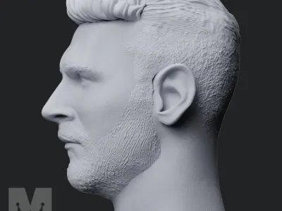 Lionel Messi World Champion Head 3D print model