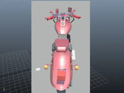 Harley Davidson Bike Modeling Low-poly 3D model