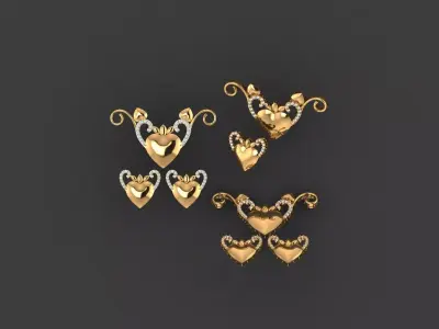 Diamond Pendant Set - 3D Printable Jewelry Model 3D print model