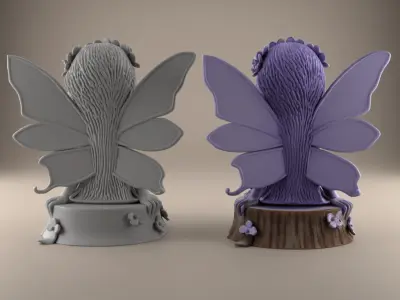 Charming Fairy 3D Model for Home Decor STL File 3D print model