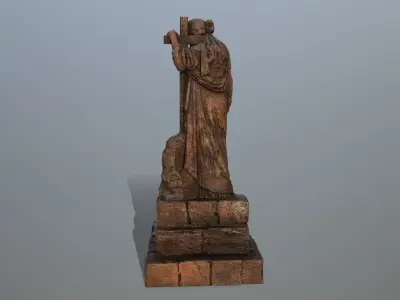 statue 5 chinese Low-poly 3D model