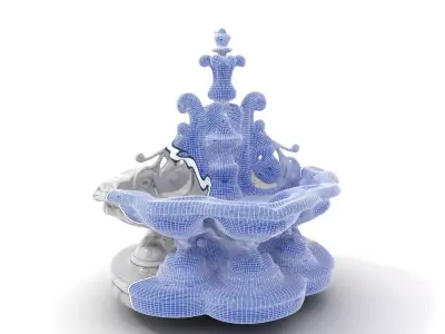 Ornate Marble Fountain model pack Low-poly 3D model purchase
