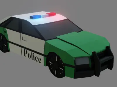 Police Car - Low Poly Low-poly 3D model