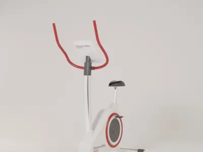 Exercise Bike Low-poly 3D model