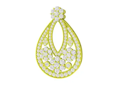 A7769 Luxury Korean Diamond Women Pendant 3D print model