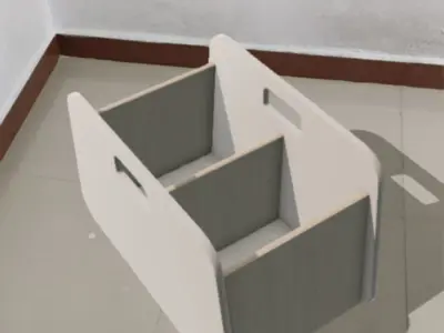 BacUp2Boxes White Low-poly 3D model