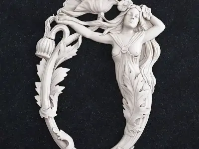 Girl Flower 2 3D print model