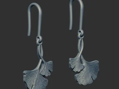 Leaf Earrings 59781 3D print model
