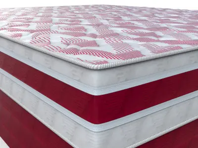Mattress queen size set 3D model