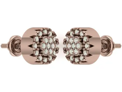 Earring 3D print model 4